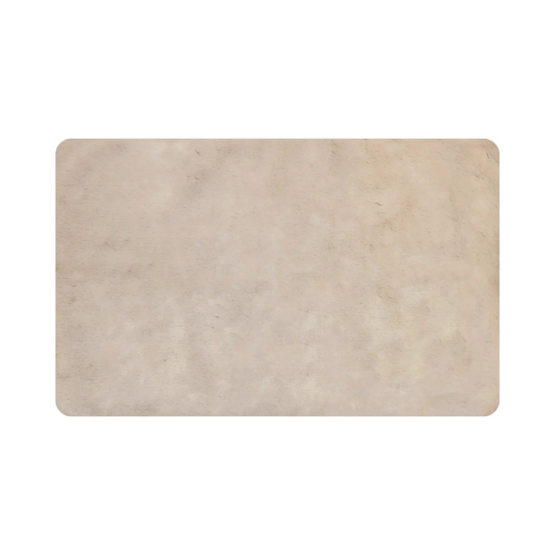 Nova Home "Bunny" Fur Accent Rug – Stone (Available In Sizes)