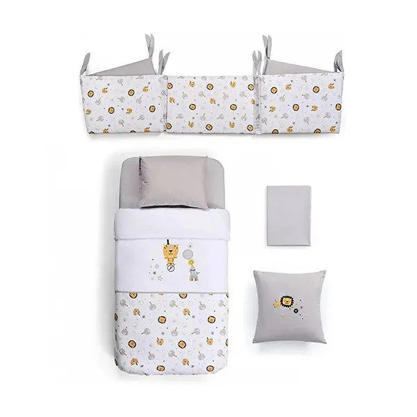 Funna Circus Baby Bed Set - 7 Pcs - Grey