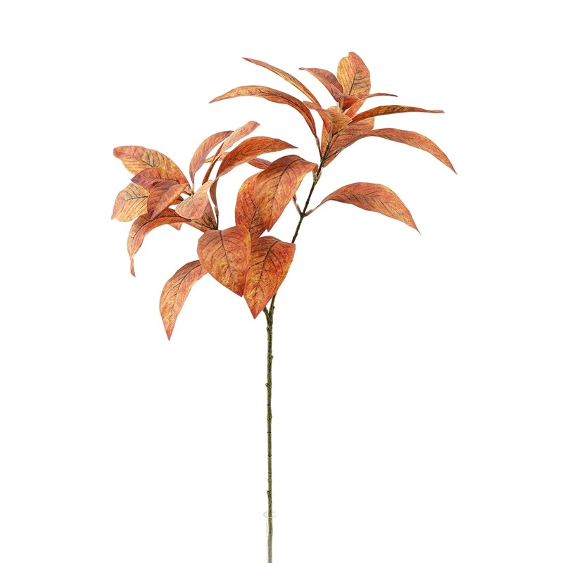 Weva Orange Leaf Artifical Stems&Branches "Leaf - 2 Single Stem"
