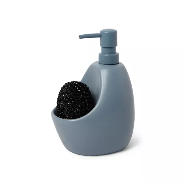 Umbra Joey Soap Dispenser With Sponge Caddy - Slate Blue