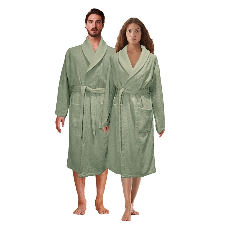 Nova Home Luna Unisex Bathrobe (1 Piece) - 100% Cotton - Olive (Available in sizes)