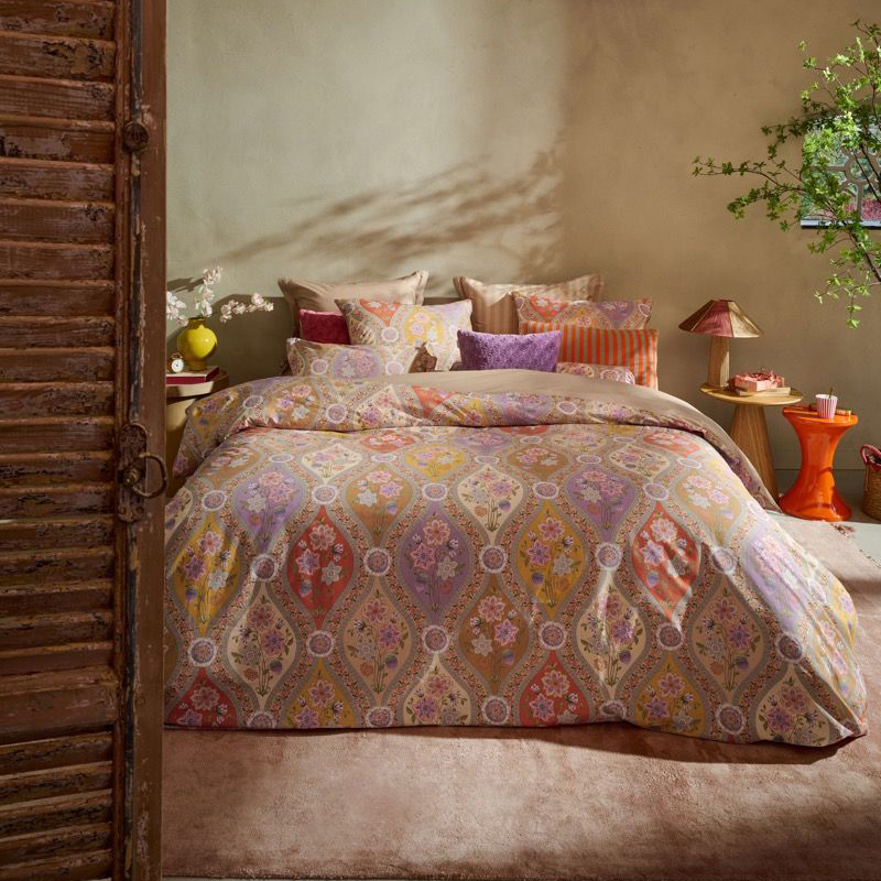 Bedding House Ornamento Ramo Duvet Cover Set - 100% Cotton - 200 Thread - King & Super King - 3 Pcs - Multicolor