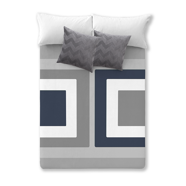Manterol VIP 584 Checkered Blanket - Blue & Grey (Available In Sizes)