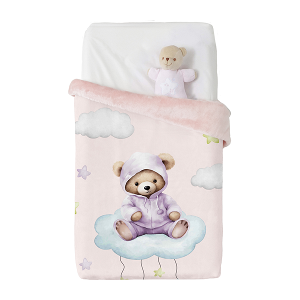 Manterol Baby VIP 537 Velvet Baby Blanket - 110x140 Cm - Pink