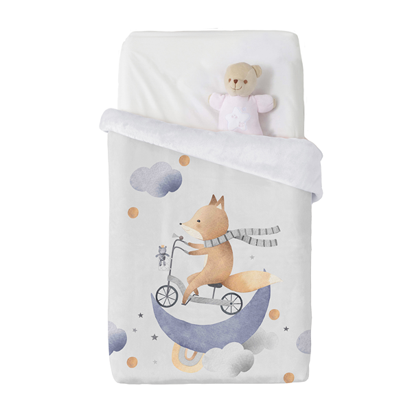 Manterol Baby VIP 538 Velvet Baby Blanket - 75x100 Cm - Grey