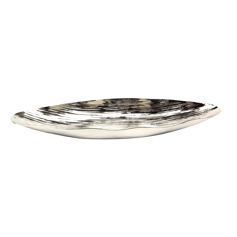 Weva Ripple Decorative Tray - Large - Nickel