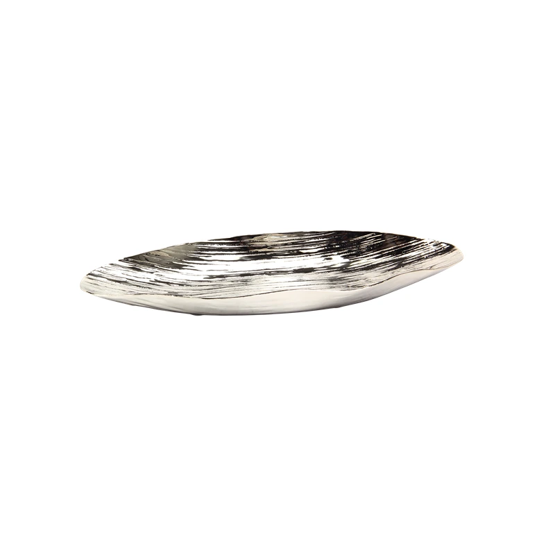Weva Ripple Decorative Tray - Medium - Nickel