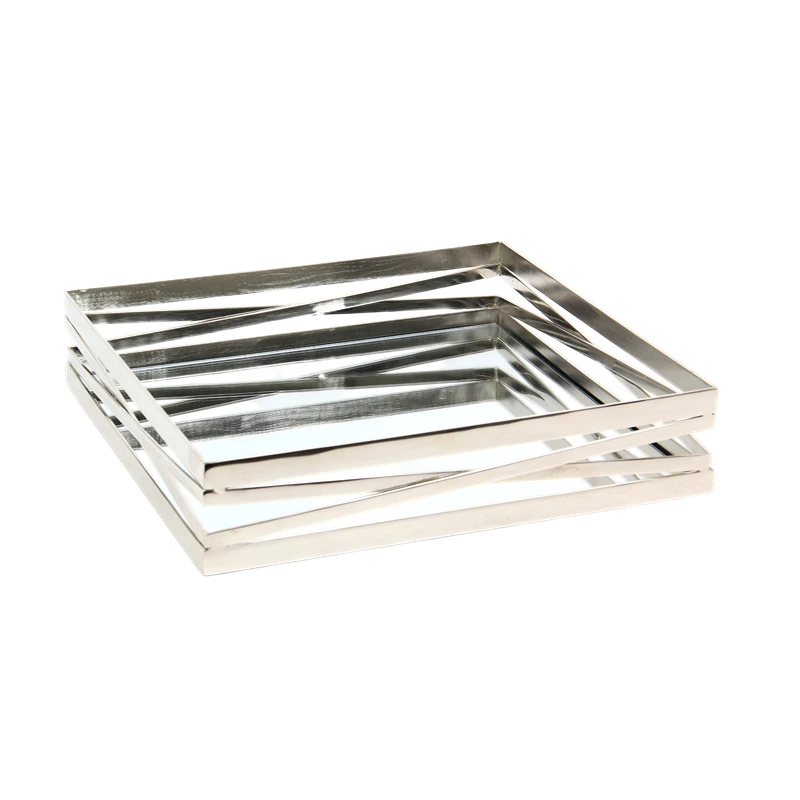 Weva Facet Decorative Tray - Standard - Nickel