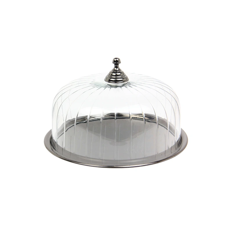 Weva Clouche Dome On Tray - Standard - Black Nickel