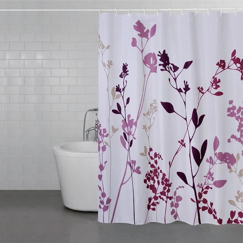 Weva Country Clusters Water Proof Shower Curtain - Purple (Available In Sizes)