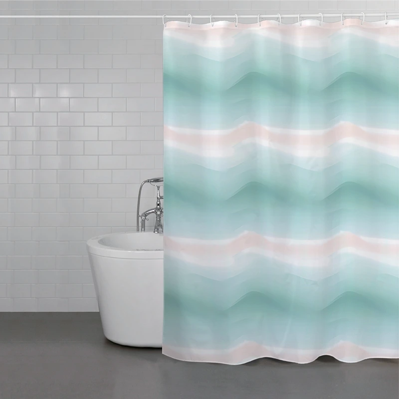 Weva Savana Water Proof Shower Curtain - Blue (Available In Sizes)