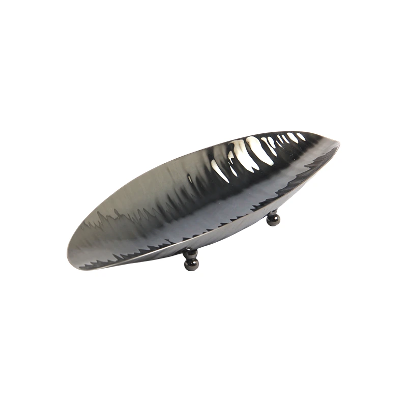 Weva Flare Decorative Tray - Small - Black Nickel