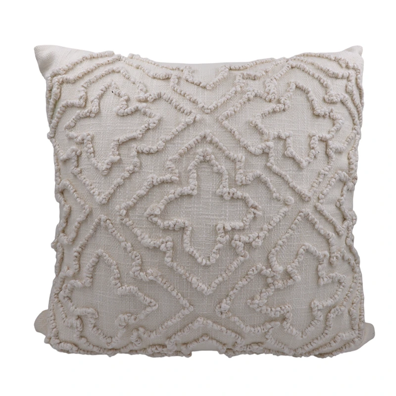 Nova Home Morada Embroidered Cushion Cover – 50x50 cm – Ivory
