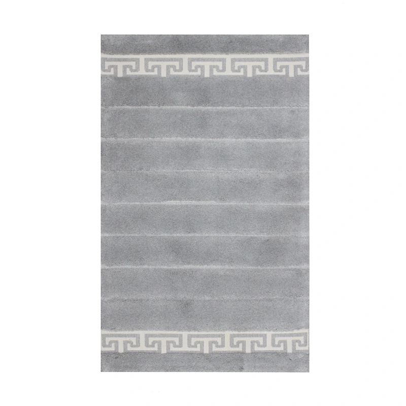 Nova Home Eres Cotton Bath Rug - Light Grey (Available In Sizes)