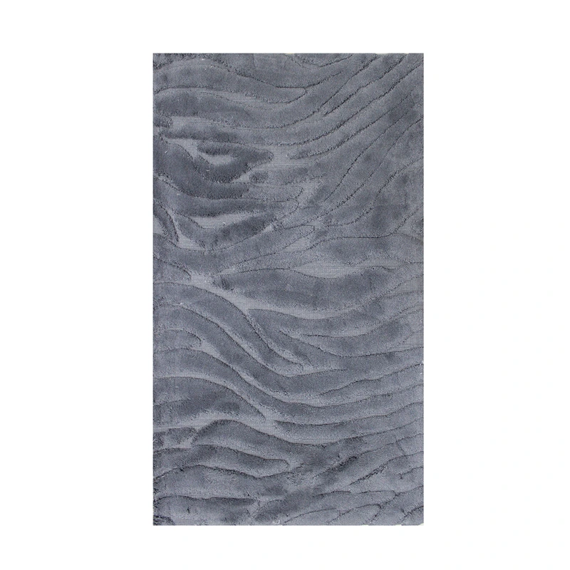 Nova Home Rubela Cotton Bath Rug - Dark Grey (Available In Sizes)