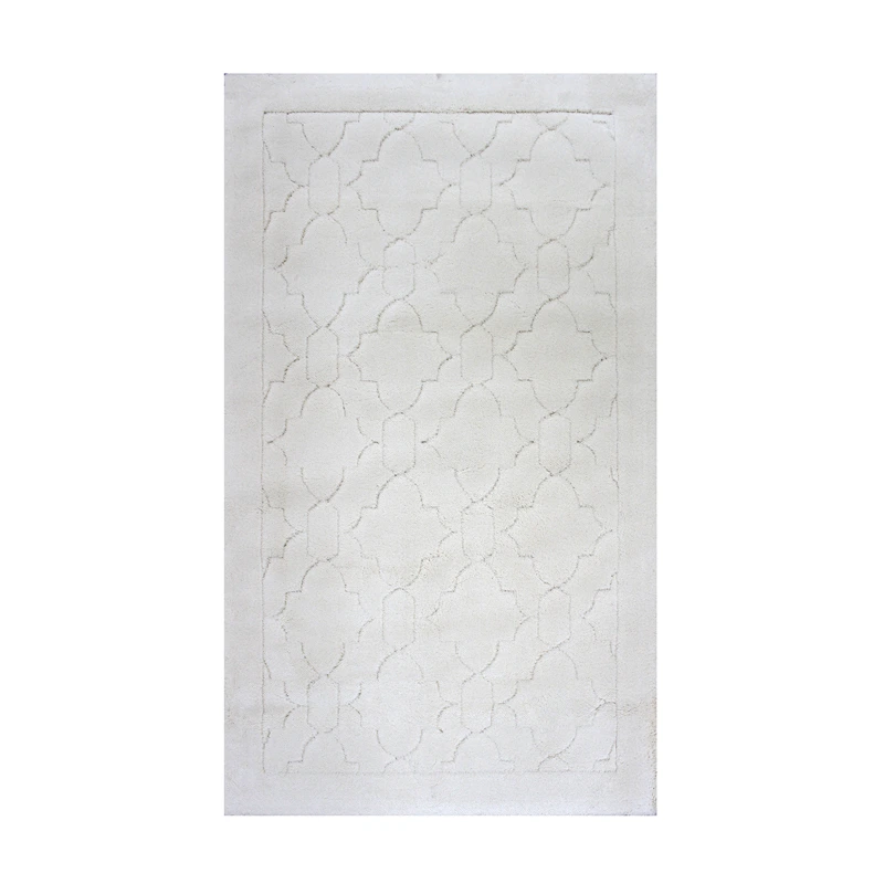 Nova Home Albana Cotton Bath Rug - Ecru (Available In Sizes)