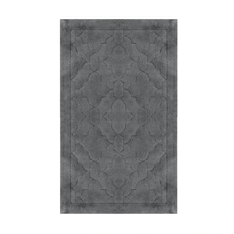Nova Home Albana Cotton Bath Rug - Dark Grey (Available In Sizes)