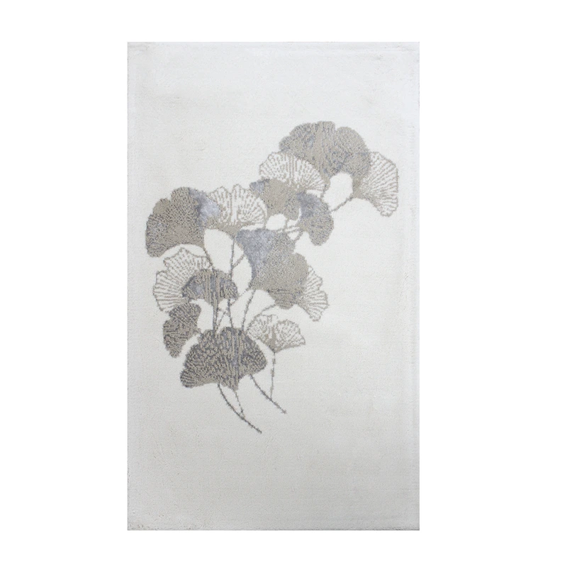 Nova Home Walen Cotton Bath Rug - Beige/Silver (Available In Sizes)