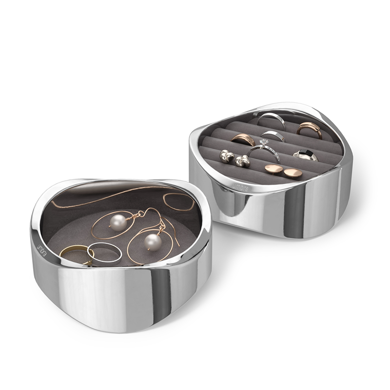 Umbra Wavy 2-Tier Jewelry Box - Chrome