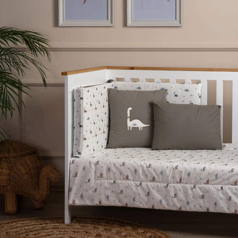 Funna Dinosaur Baby Bed Set - Universal - 7 Pcs - Green
