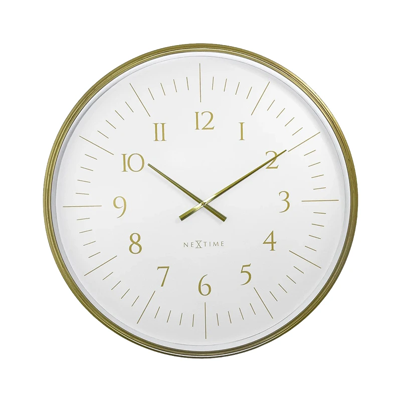 NeXtime Galaxy Large Wall Clock – 77 Cm, White & Gold