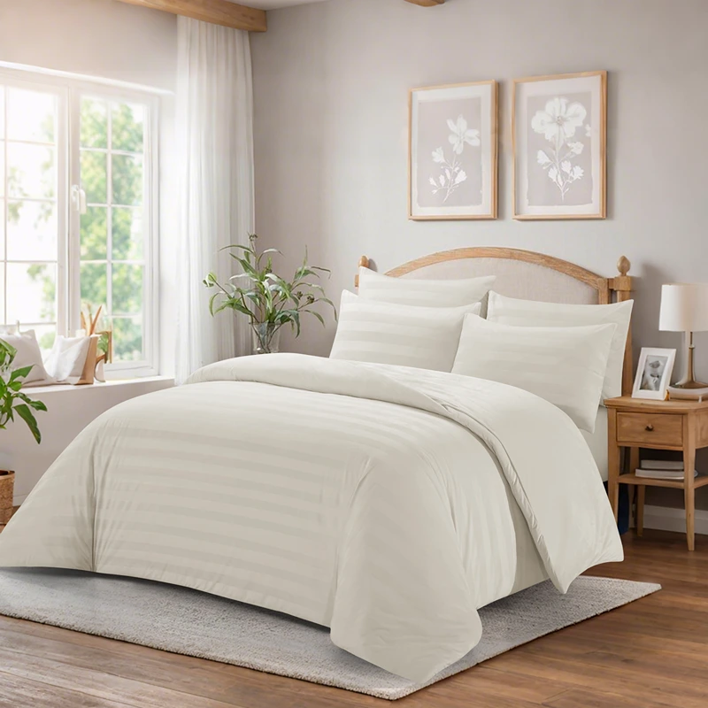 Nova Home Velvora Winter Velvet Duvet Cover Set - Ivory (Available In Sizes)
