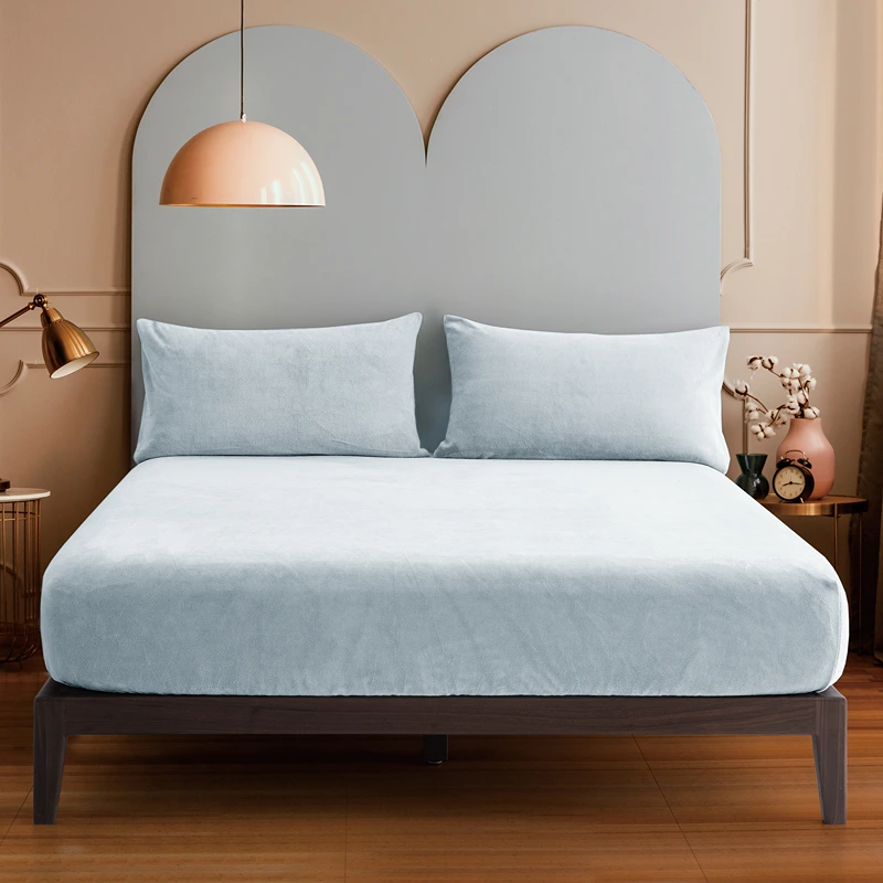 Nova Home WarmFit Winter Microfleece Fitted Sheet Set - Silver (Available in Sizes)