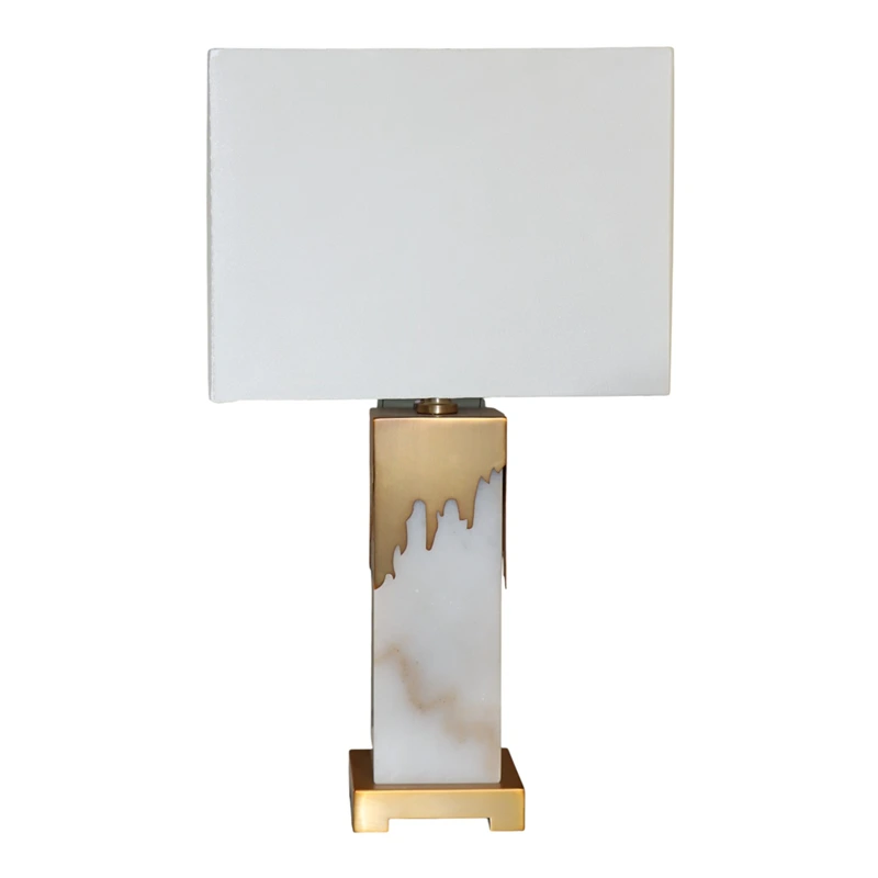 Nova Home "Lustre" Table Lamp – 53 cm – White Linen