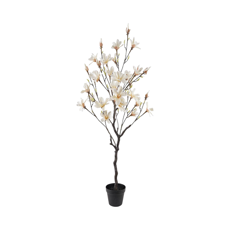 Nova Home Yulan Artificial White Flower Tree with Pot – 130 Cm – White