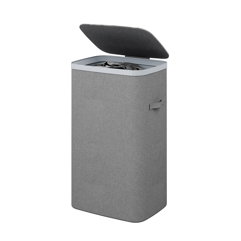 Weva Clary Laundry Basket with Lid – 60L – Dark Grey