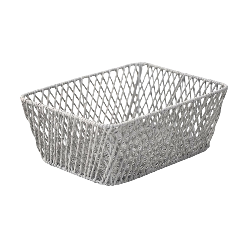 Weva Drima Paper Woven Storage Basket - Small – Grey