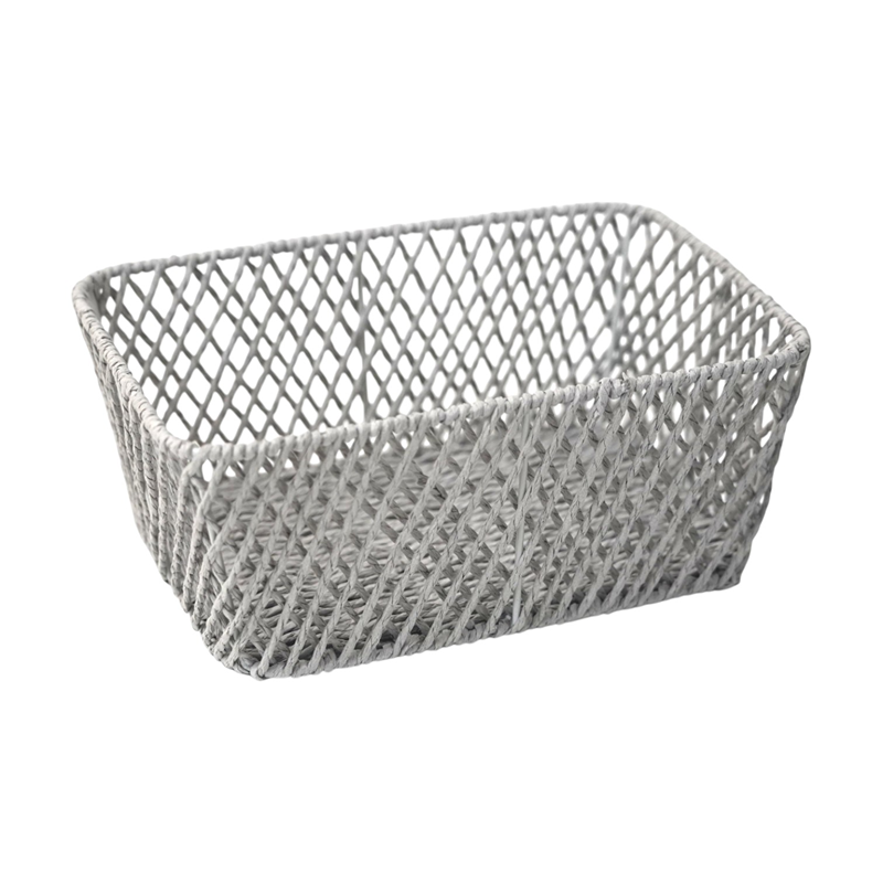 Weva Drima Paper Woven Storage Basket - Medium – Grey