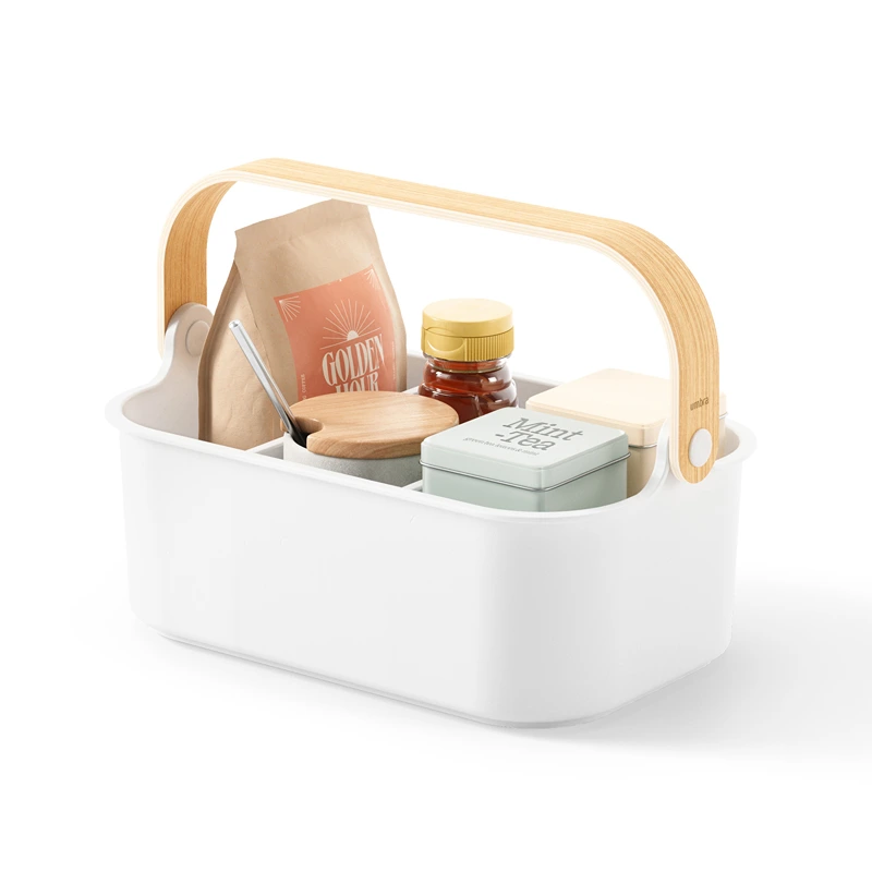 Umbra Bellwood Stackable Bin - White & Natural - Small