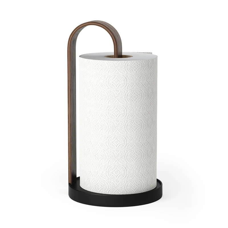 Umbra Bellwood Paper Towel Holder - Black/Walnut