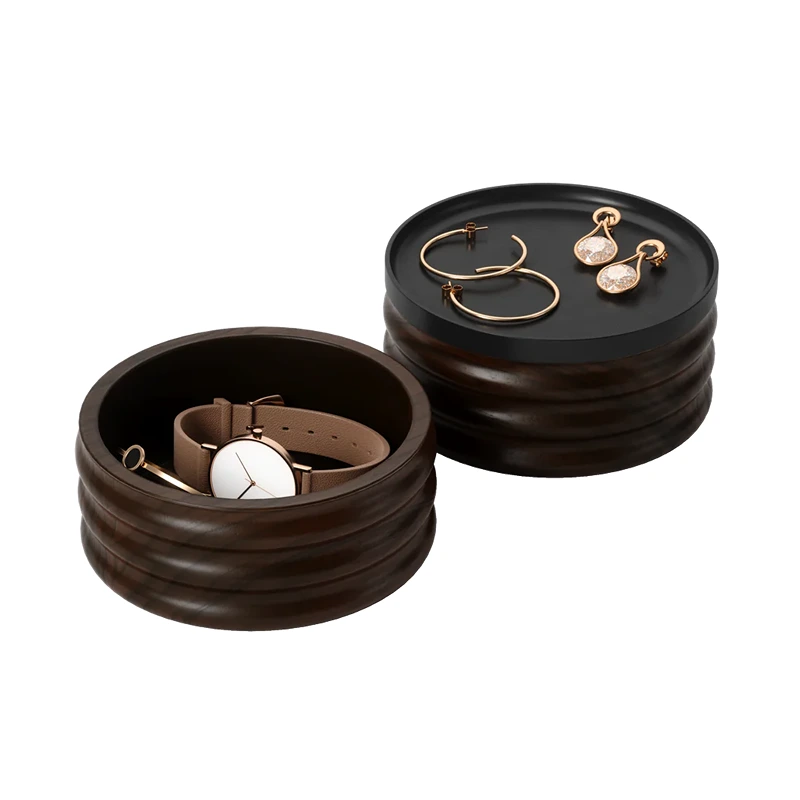 Umbra Tesora Wood Storage Box with 2 Tiers – Black/Walnut
