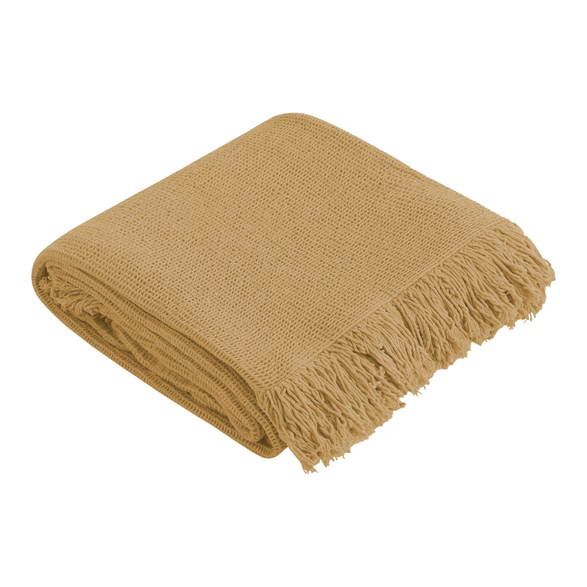 Manterol Fausto Throw Blanket - 100% Cotton - Mustard