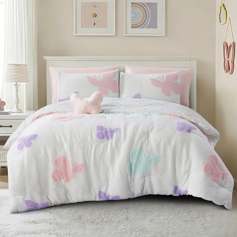 Nova Home Flutta Tufted Jacquard Kids Comforter Set - Multicolor (Available in Sizes)