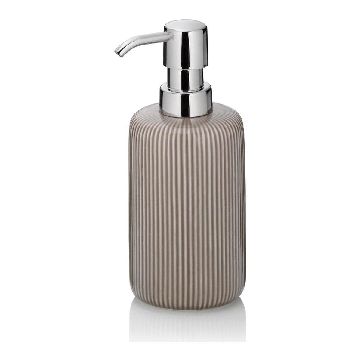 Kela Ava Ceramic Bathroom Liquid Soap Dispenser - 350 ml - Stone Grey