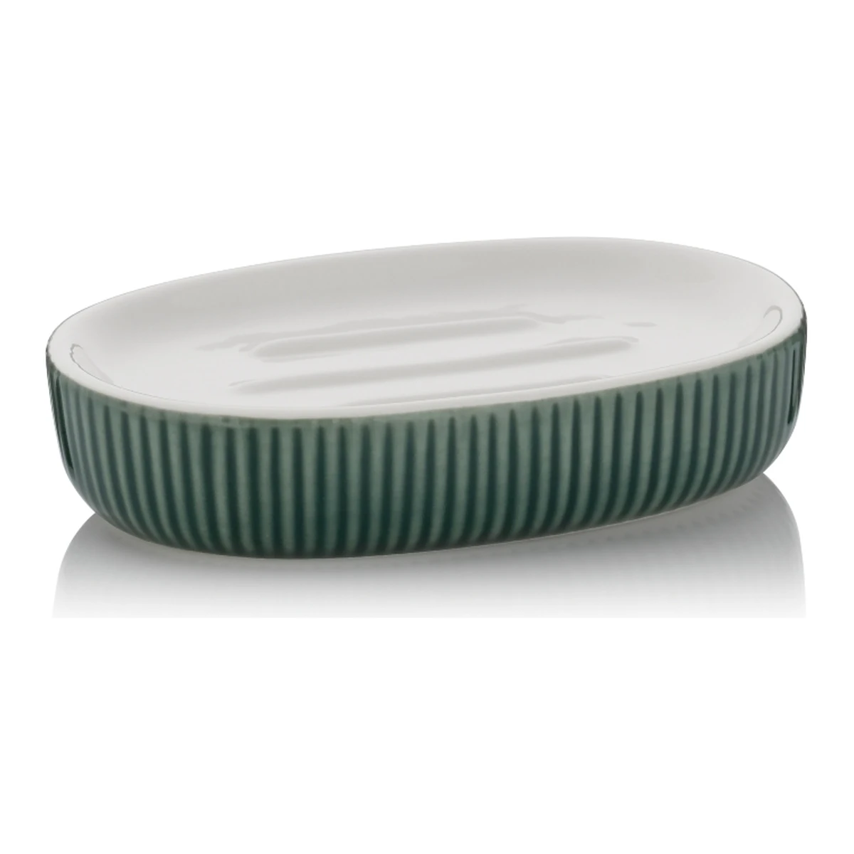 Kela Ava Ceramic Bathroom Soap Dish - Alps Green