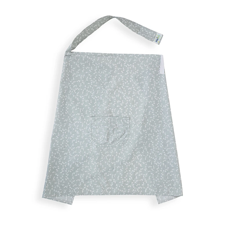 Babyjem Floral Nursing Cover With Pocket - Green