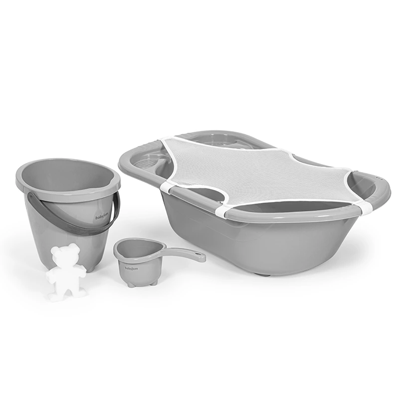 Babyjem Baby Bath Set - 5pcs - Soft Grey