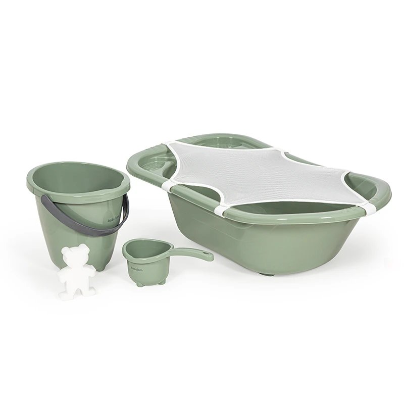 Babyjem Baby Bath Set - 5pcs - Soft Green