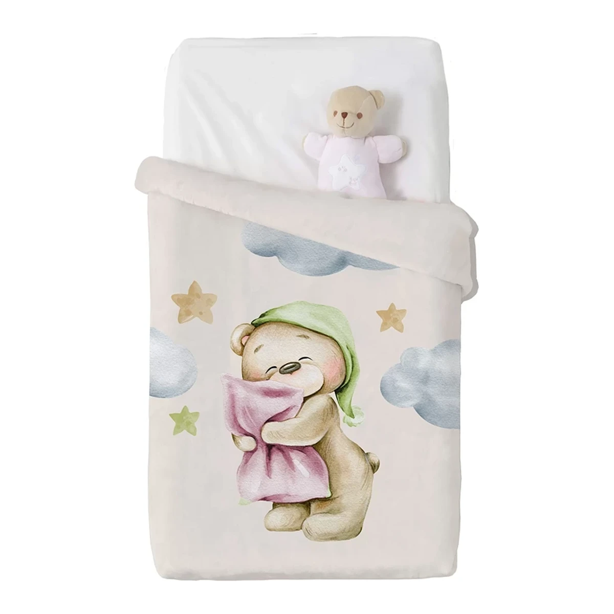 Manterol Baby VIP 539 Velvet Baby Blanket - Beige (Available In Sizes)