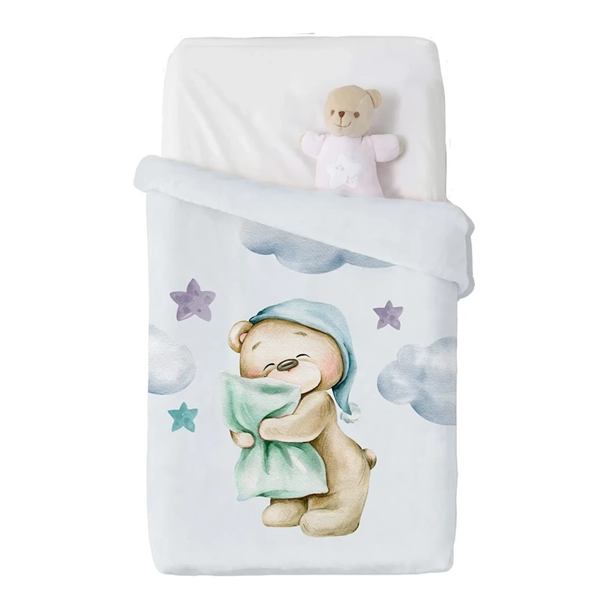 Manterol Baby VIP 539 Velvet Baby Blanket - Blue (Available In Sizes)