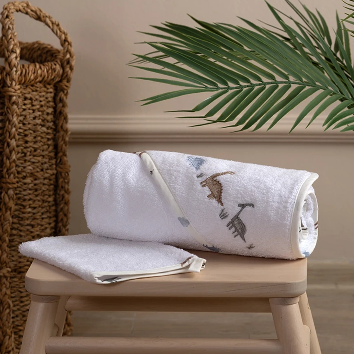 Funna Baby Hooded Towel Dinosaur - Green