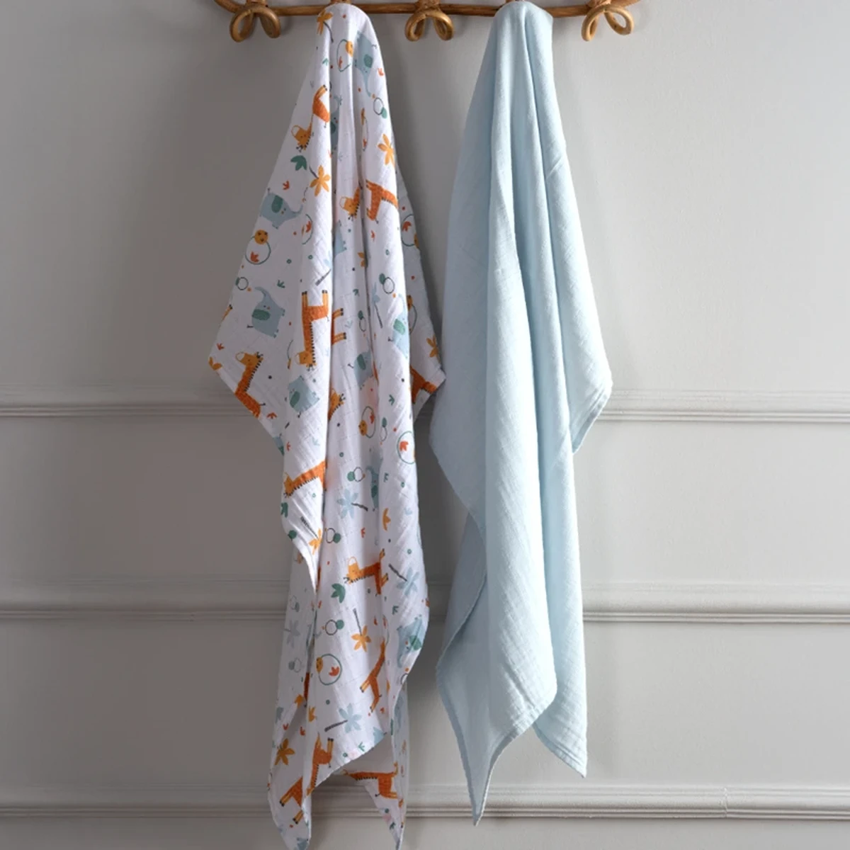 Funna Baby Blanket Set Giraffa - 2 Pcs - Blue