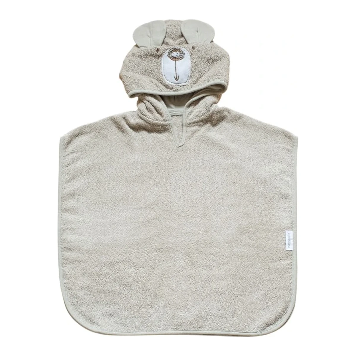 Funna Baby Poncho Bath Time Bear - 0-2 Years - Beige