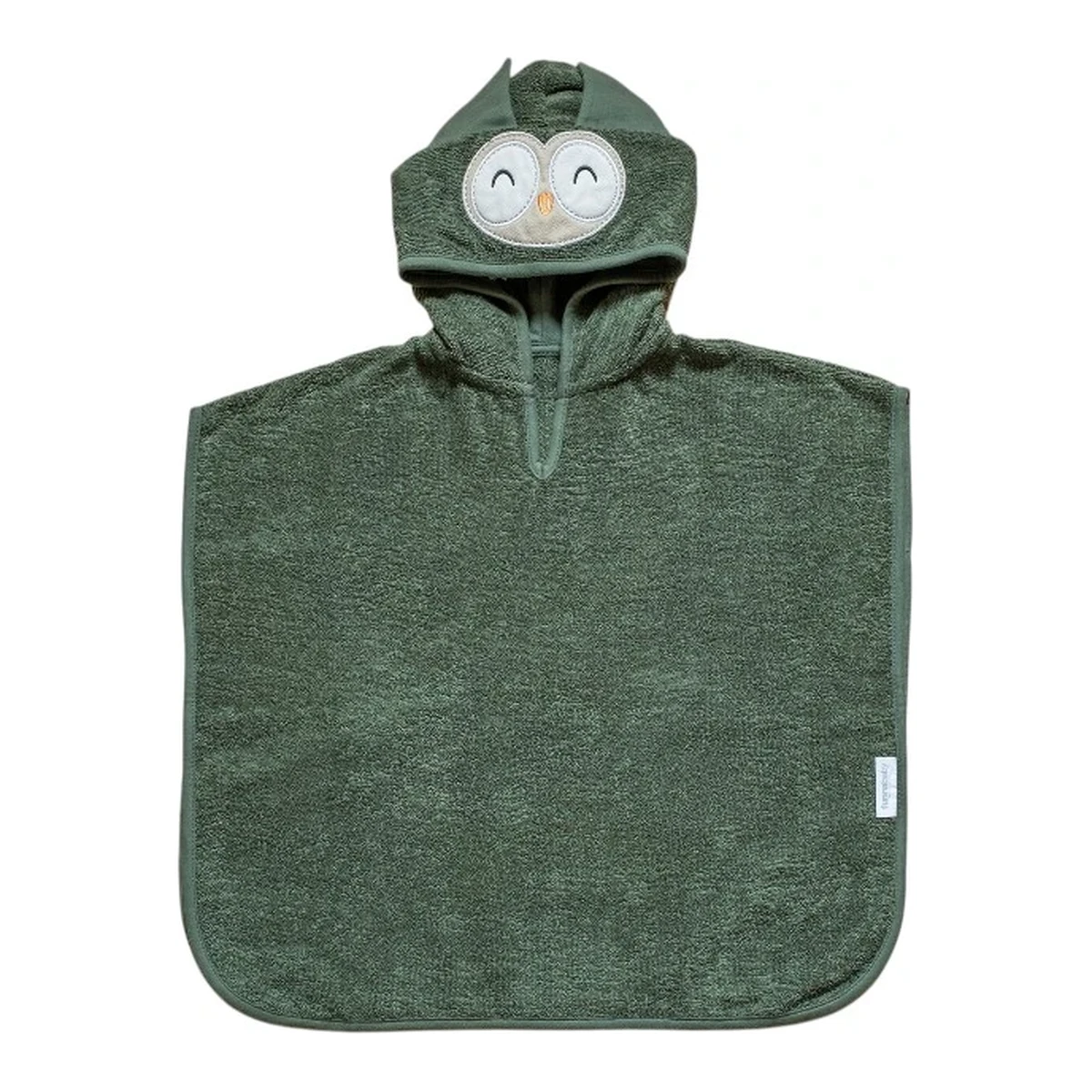 Funna Baby Poncho Bath Time Owl - 0-2 Years - Green