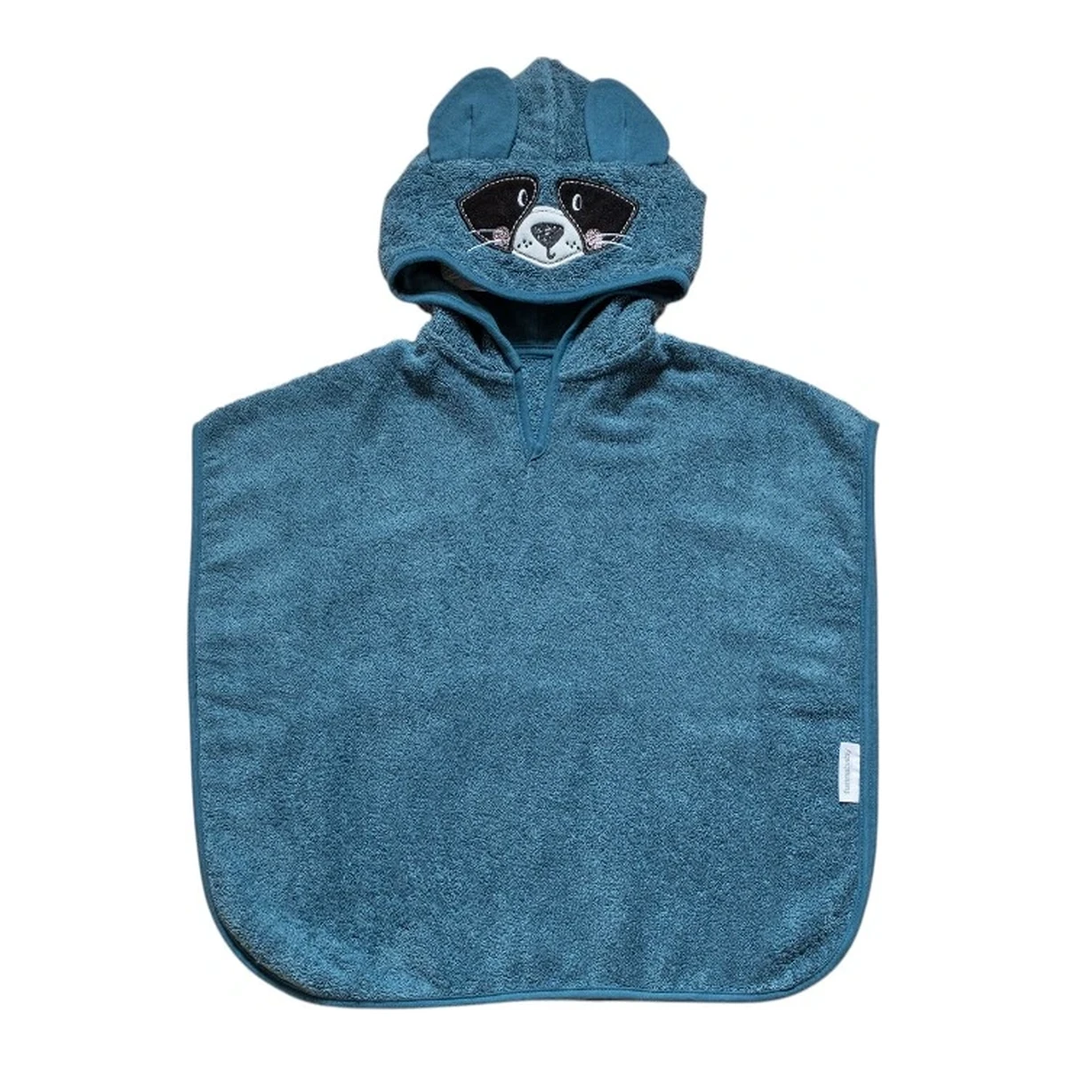 Funna Baby Poncho Bath Time Raccoon - 0-2 Years - Blue
