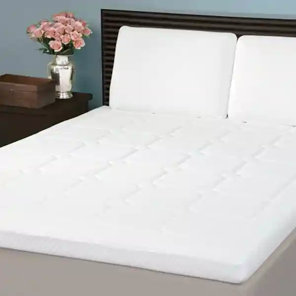 Nova Home Memory Foam Mattress Topper Diamond Stitch 160x200 cm - White